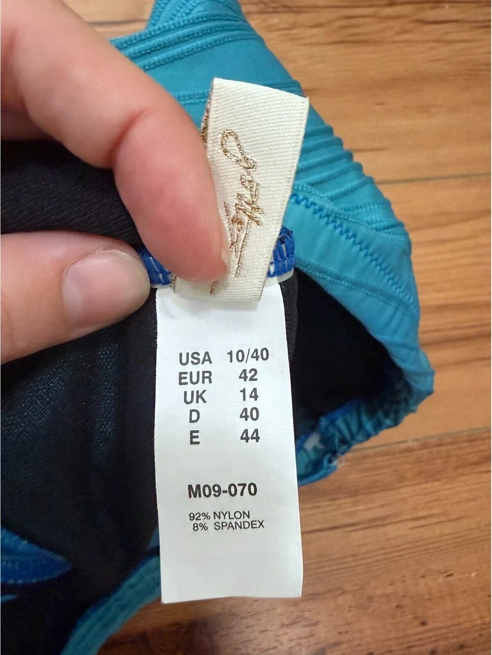 Gottex Teal One-Piece Swimsuit Women’s Size 10 Textured Strappy